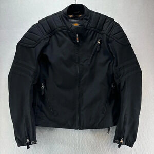 Power Trip Jacket Womens Size L Motocross Riding Padded Shoulder Nylon Black